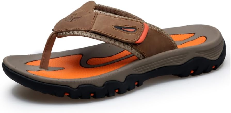 

Мужские повседневные тапочки Asifn Спортивные удобные шлепанцы Легкие водонепроницаемые летние пляжные обувь для улицы, коричневый