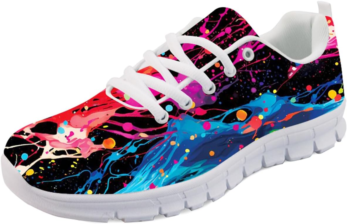 

Кроссовки Forchrinse Purple Bling Bling Galaxy с принтом космоса, унисекс, женские беговые, мужские легкие спортивные дышащие, Splatter Tie Dye