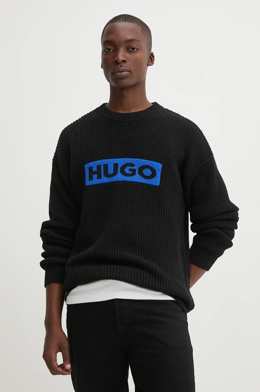 

Hugo Синий хлопковый свитер Hugo Blue, черный