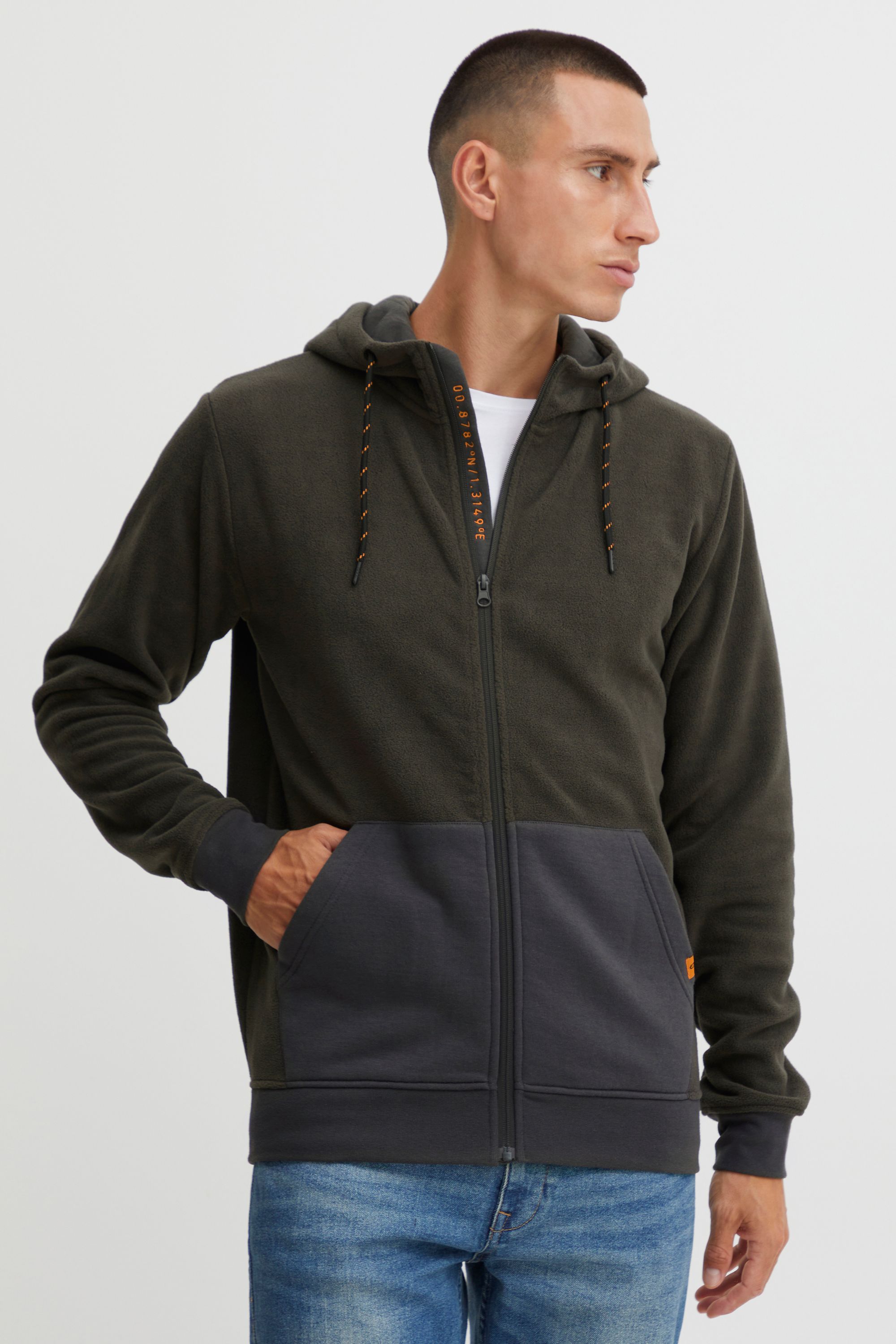 

Куртка INDICODE Kapuzenfleecejacke IDLando 55586MM, серый