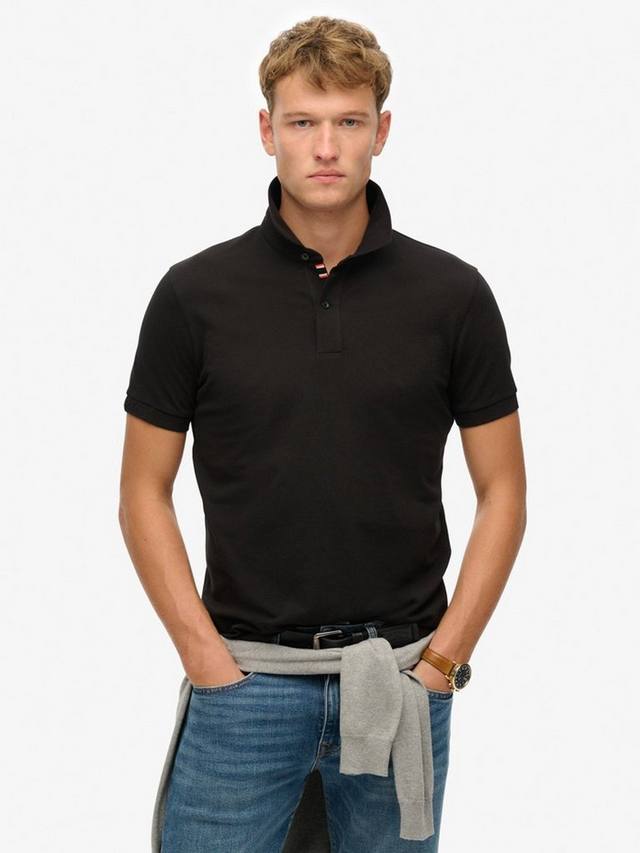 

Хлопковая пике-поло от Cotton City Superdry, Black