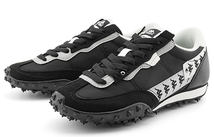 Kappa Амортизирующие нескользящие низкие повседневные беговые кроссовки Unisex Black - Black/Tranquil Gray/Korean White-990, цвет Black/Tranquil Gray/Korean White-990 — фото 4