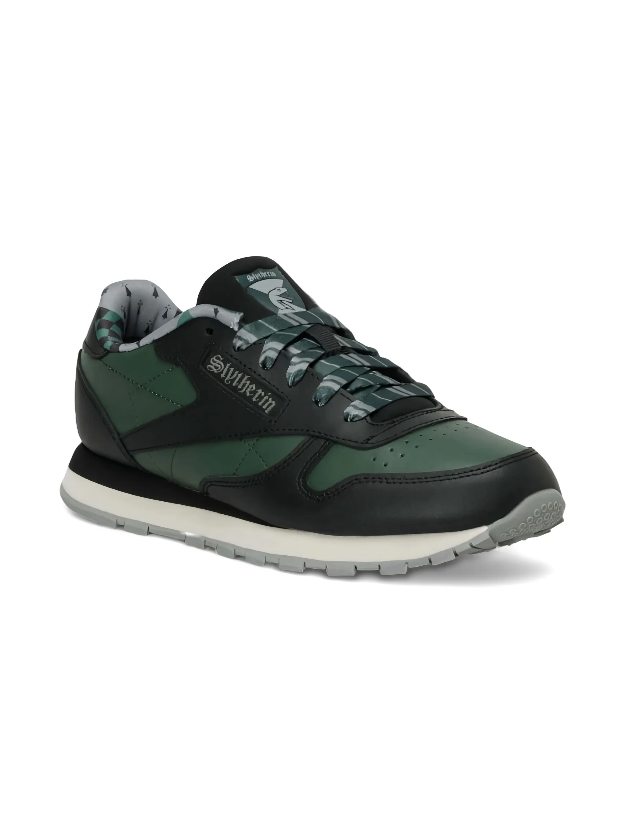 Кроссовки Classic Leather Slytherin из коллаборации с Harry Potter Reebok Kids, черный — фото 2
