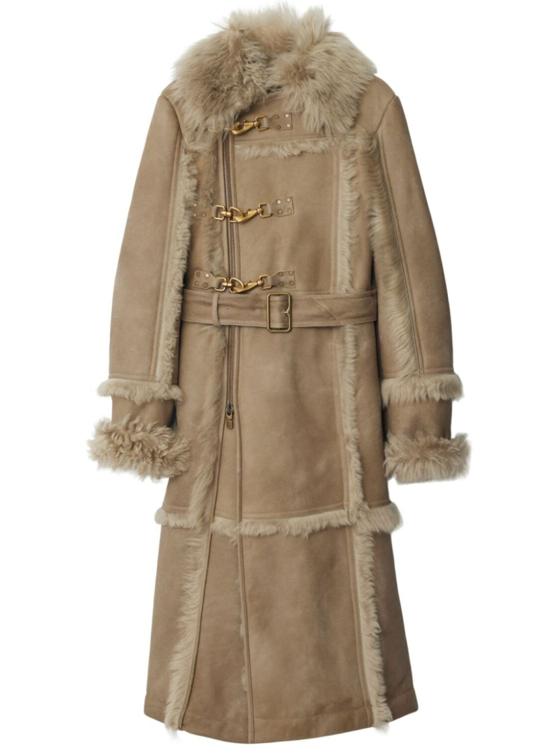 

Дубленка Burberry, нейтральный цвет