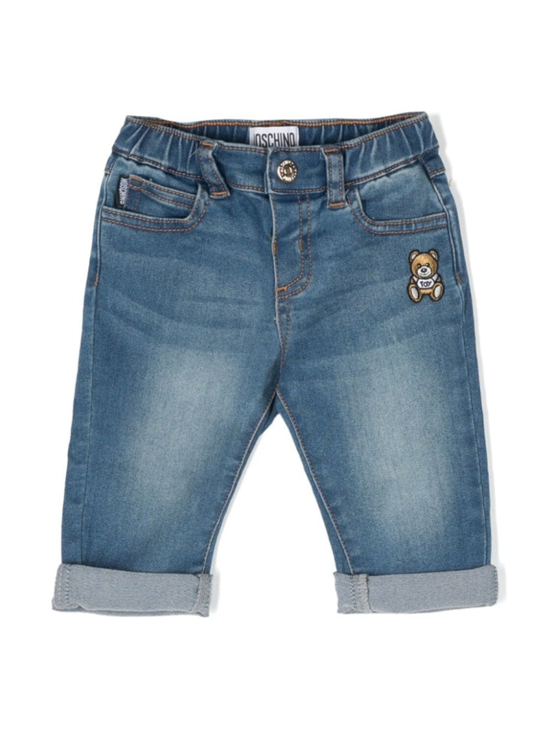 

Зауженные джинсы Teddy Bear Moschino Kids, синий