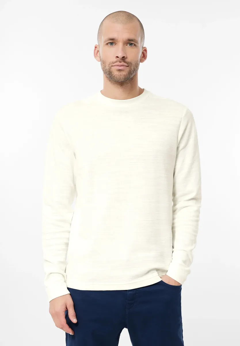 

STREET ONE МУЖСКАЯ рубашка с длинными рукавами, однотонная Street One Men, цвет Wool White