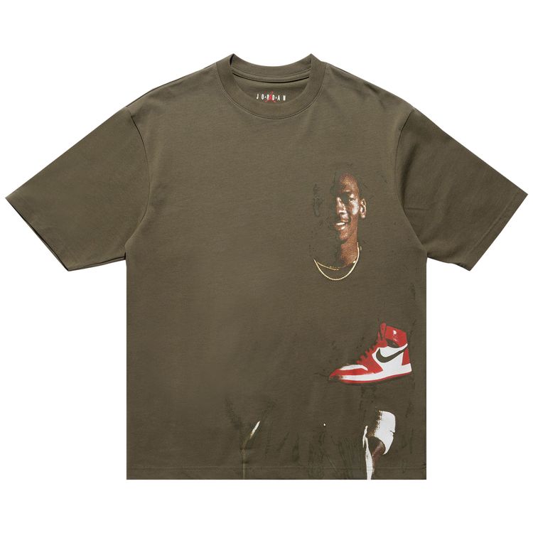 

Футболка Air Jordan Crewneck T-Shirt 'Medium Olive', зеленый