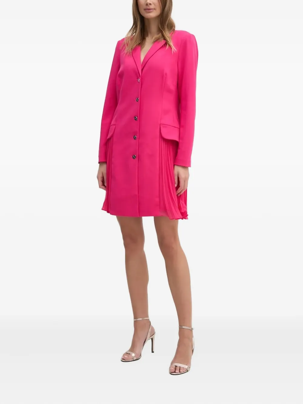 

Платье-блейзер с плиссировкой DKNY, розовый