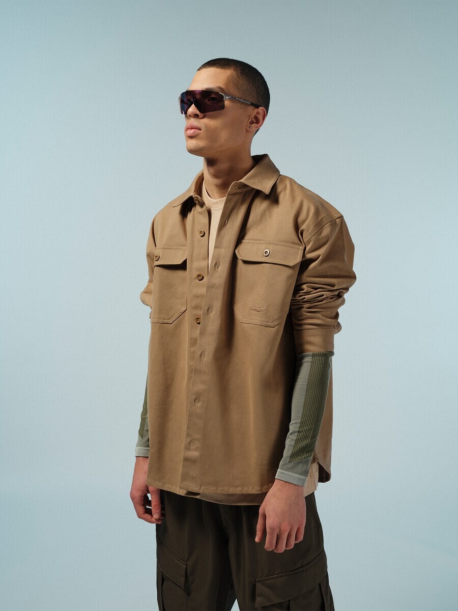 

Повседневная рубашка Pacemaker Regular fit Button Up Shirt Bendix, бежевый