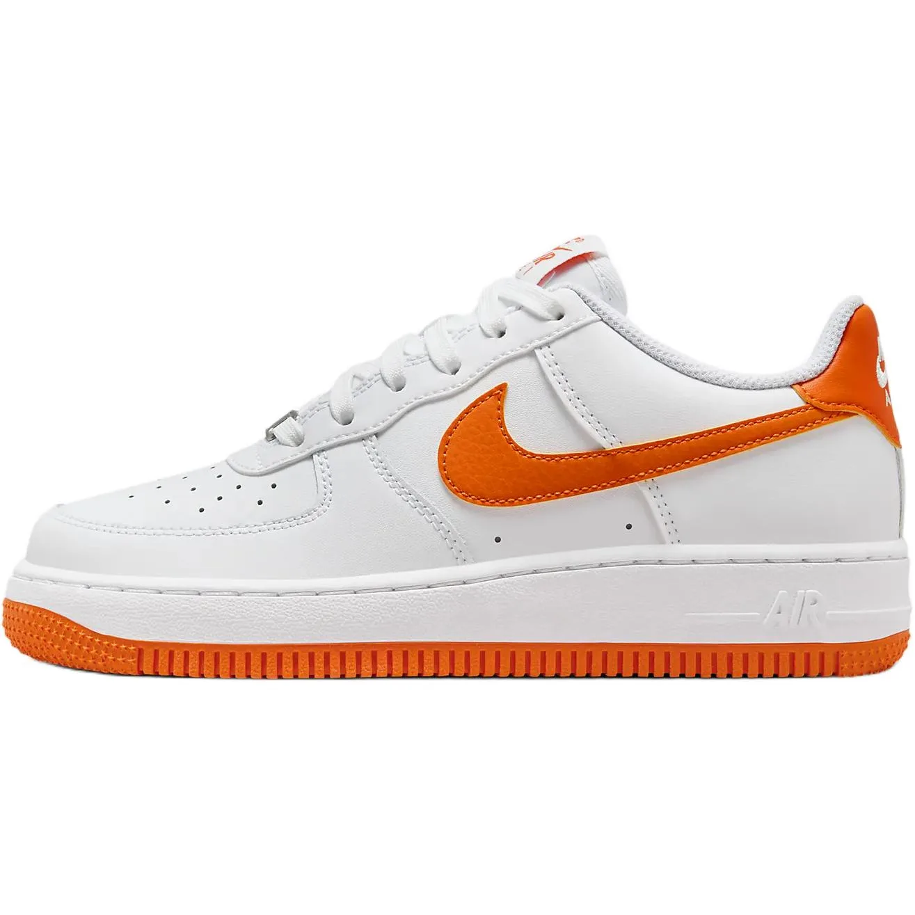 Nike Кроссовки для скейтбординга Air Force 1 Low top Kids' бело-оранжевые