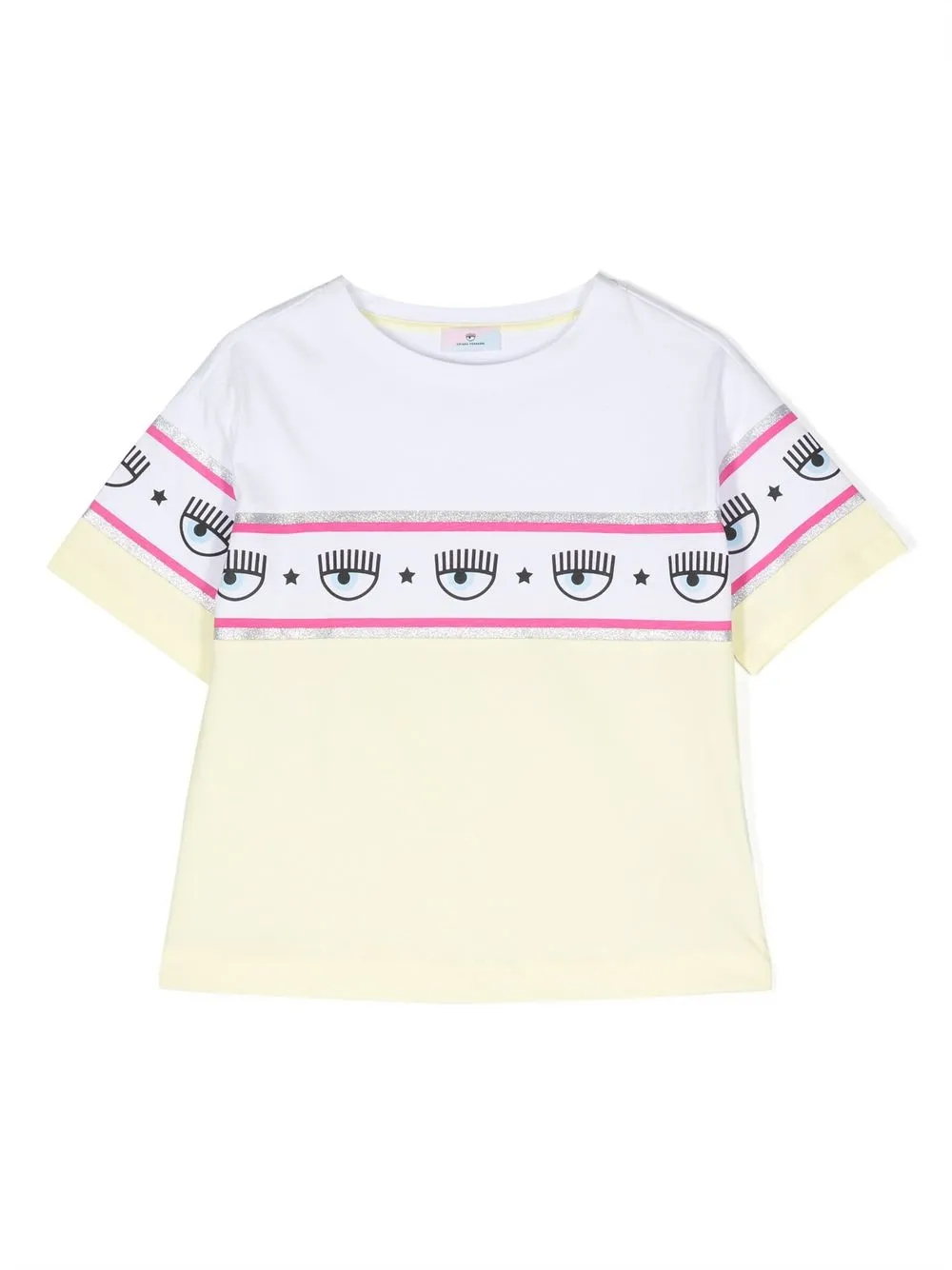 

Футболка с логотипом Chiara Ferragni Kids, желтый