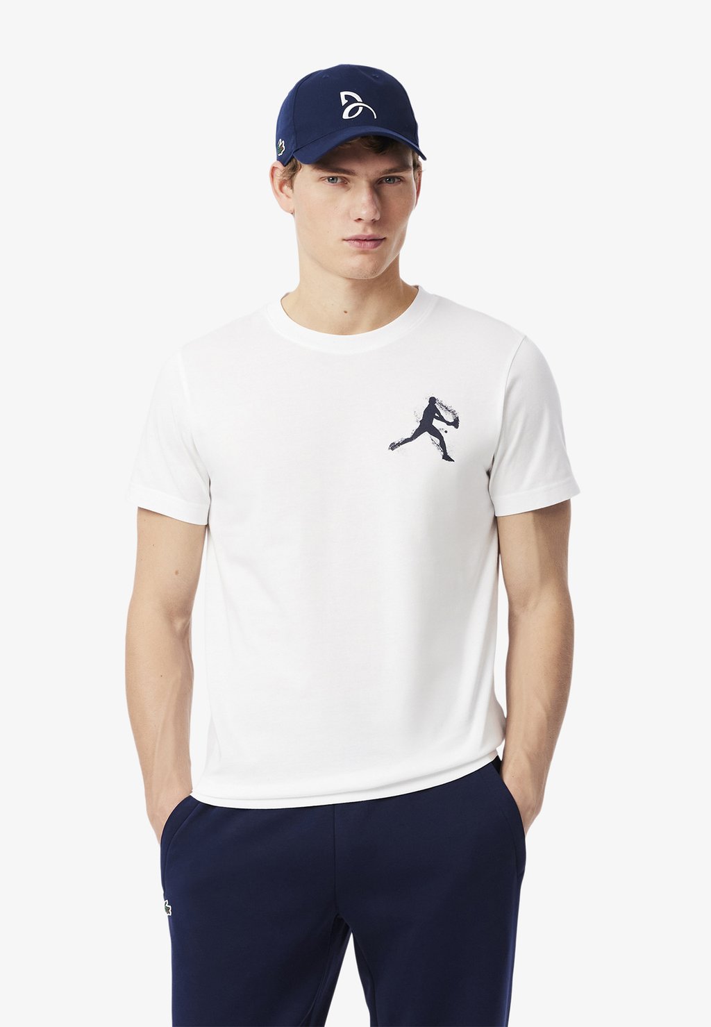 

Футболка с принтом SET Lacoste Sport, белый