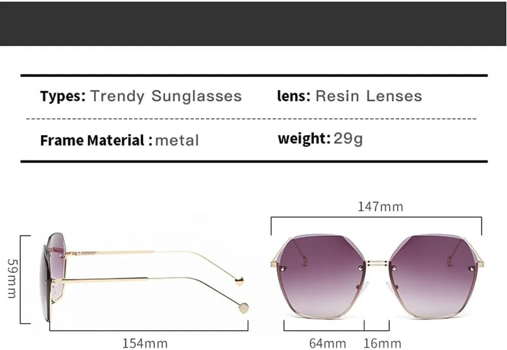 

Модные многоугольные металлические солнцезащитные очки в стиле ретро для женщин, классический тренд, роскошные очки для вождения и путешествий GHVWYX, Grey