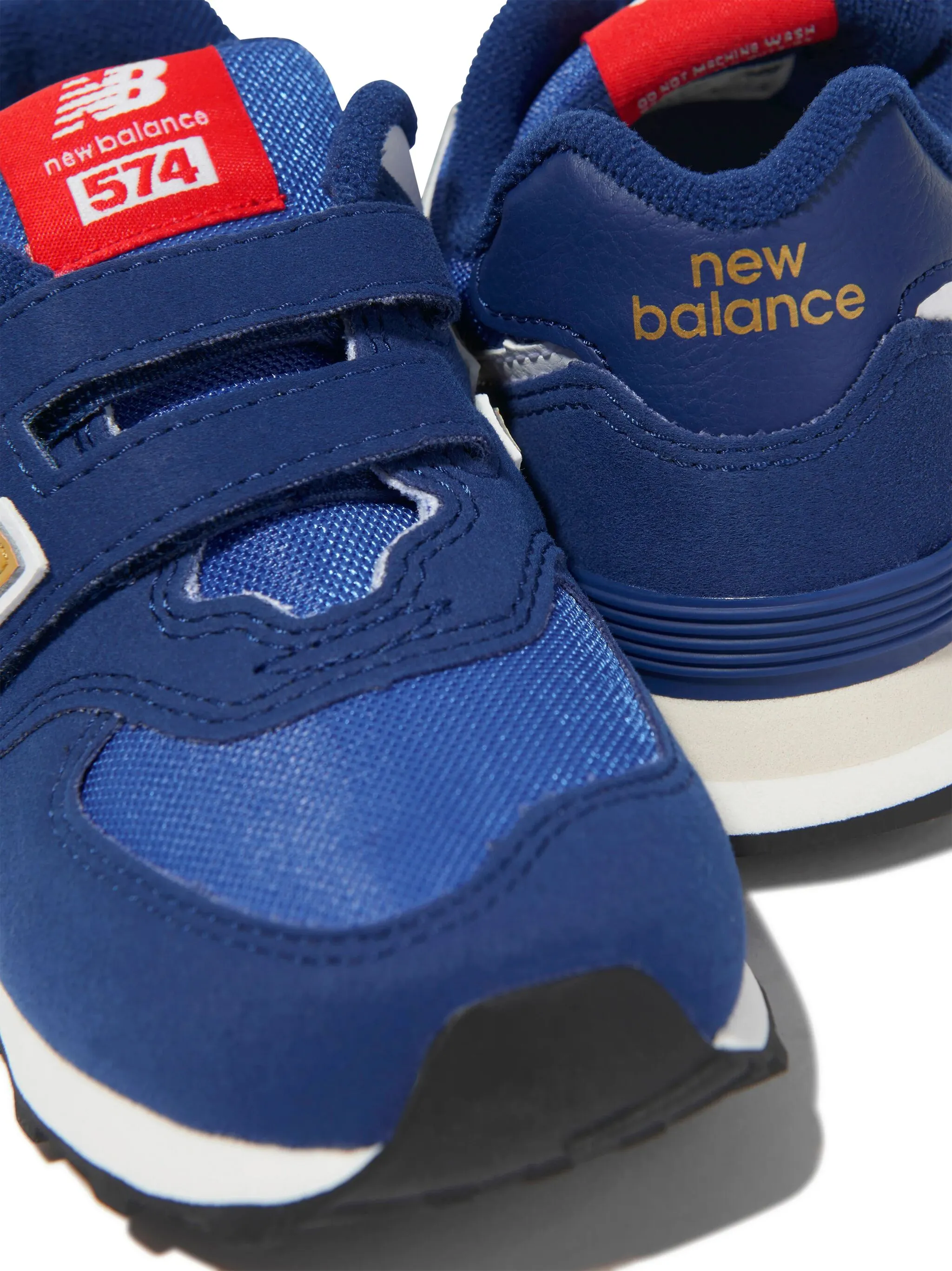 Кроссовки 574 в стиле колор-блок New Balance Kids, синий — фото 4