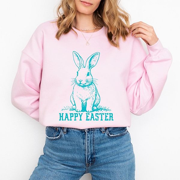 

Свитшот с контуром пасхального кролика Simply Sage Market, Зеленый, Свитшот с контуром пасхального кролика Simply Sage Market