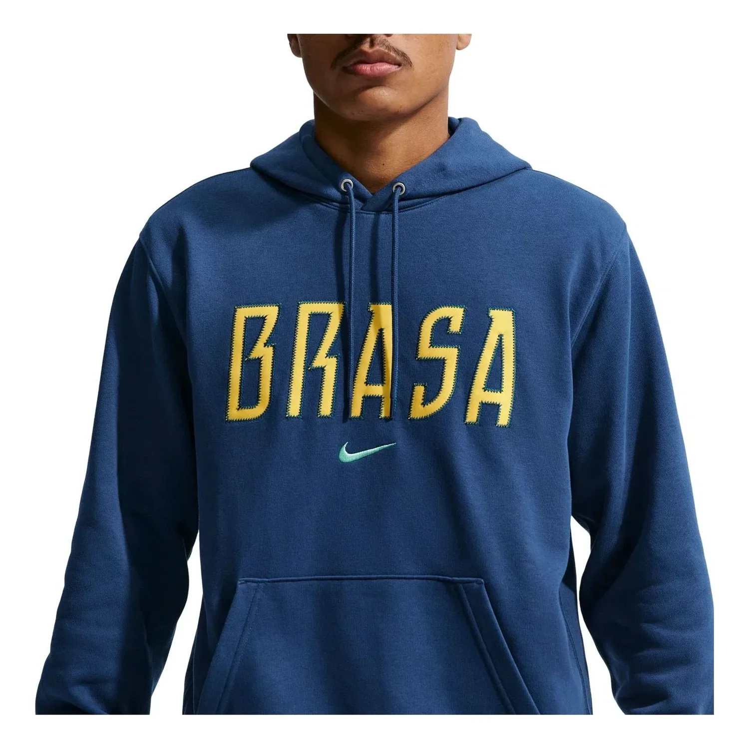 Худи Nike Brazil 2026 Club French Terry 'Coastal Blue Light Menta' IB6300-433, синий