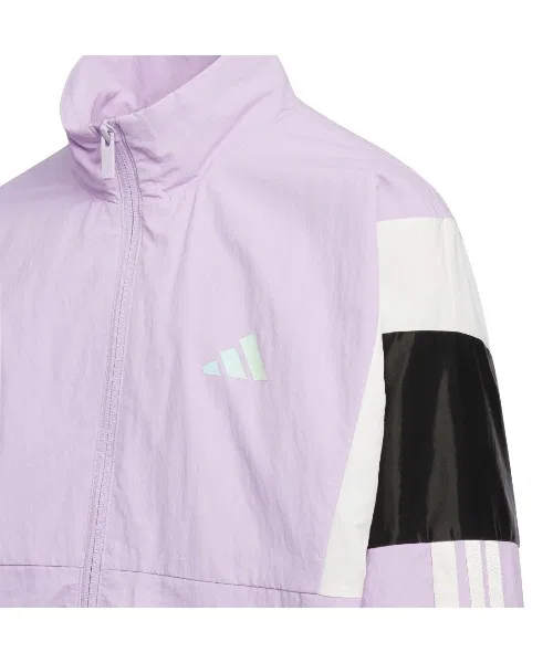 Куртка детская adidas свободного кроя на молнии, чёрная — фото 3