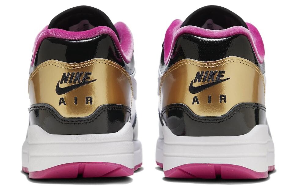 Nike Air Max 1 Lifestyle Обувь унисекс, Dark Obsidian/Fierce Pink/White — фото 3