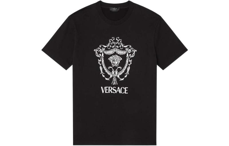

Вышитая футболка Medusa VERSACE, черная