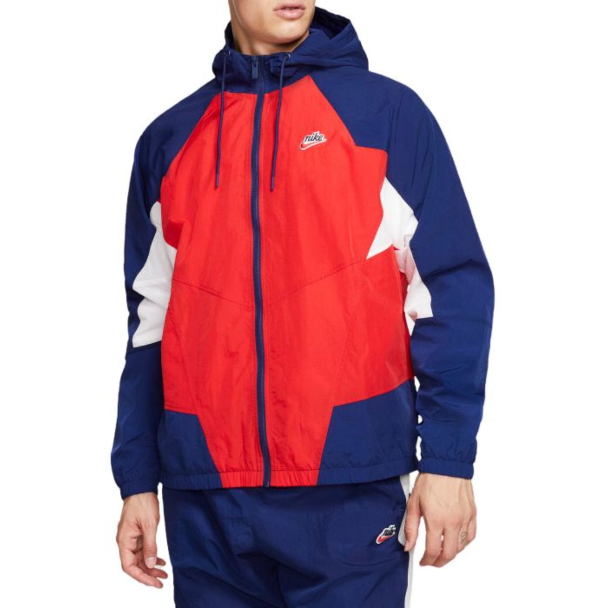 

Куртка с капюшоном Nike Sportswear Heritage Windrunner, красная/синяя, CJ4358-657, мужская