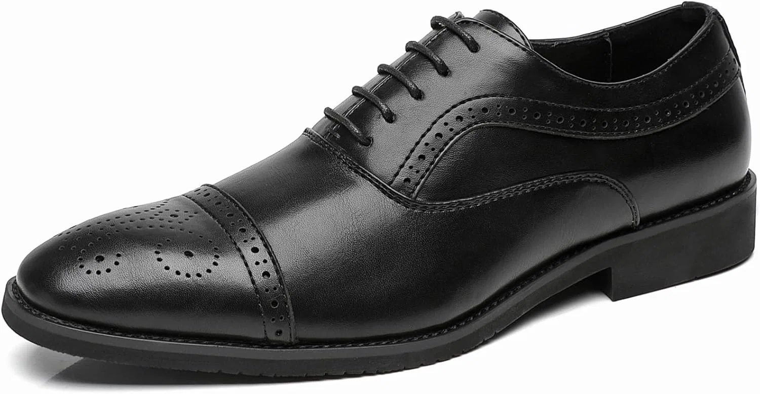 Туфли Ahico Herrenschuhe, klassisch, Schnürschuh, Oxford, formelle Zehenkappe, Schwarz
