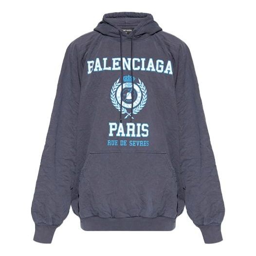 

Толстовка est. 1917 college logo print hoodie 'navy' Balenciaga, синий