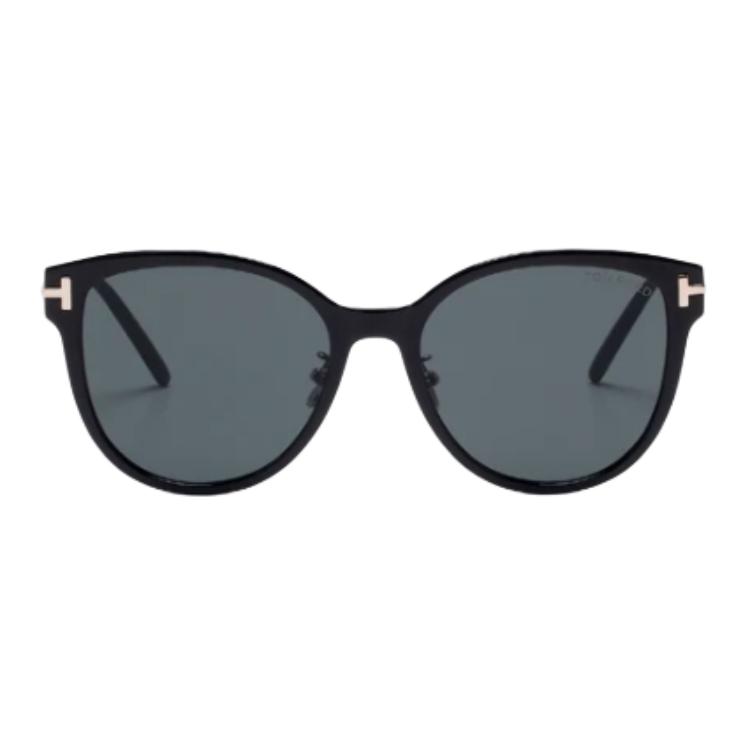 TOM FORD Ацетатные овальные солнцезащитные очки унисекс черные, Black — фото 4