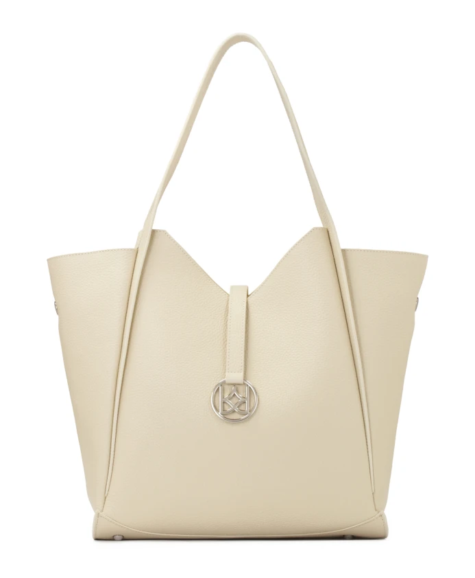 

Большая кремовая сумка через плечо со съемным чехлом. Kazar, бежевый