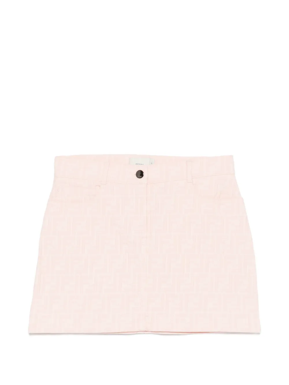 

Юбка с застежкой на пуговицы и узором с логотипом Fendi Kids, розовый