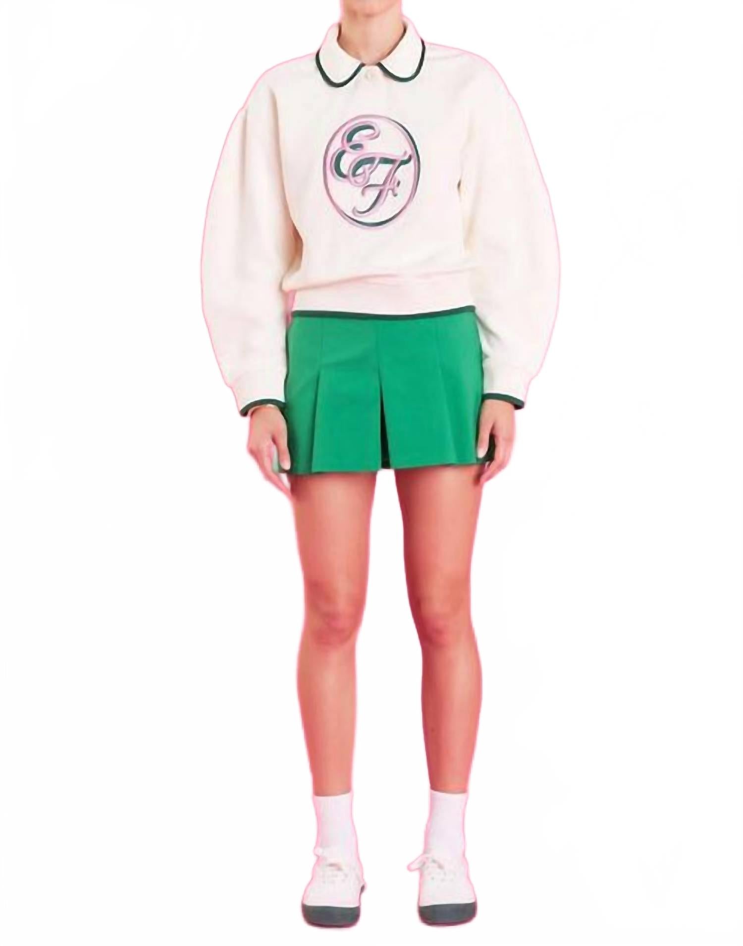 

Толстовка Polo Ribbed Sweatshirt Cream English Factory