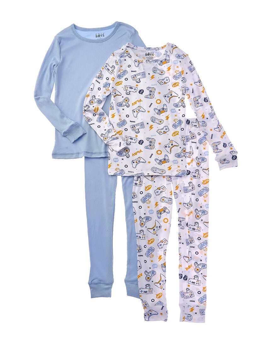 

Пижамный комплект Only Boys из 4 предметов Just Chill Yummy & Brushed Waffle, синий