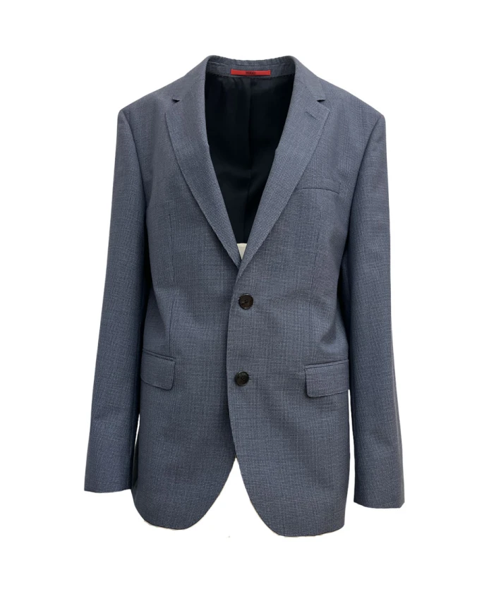 

Синий костюм с узором и деталями. Hugo, синий