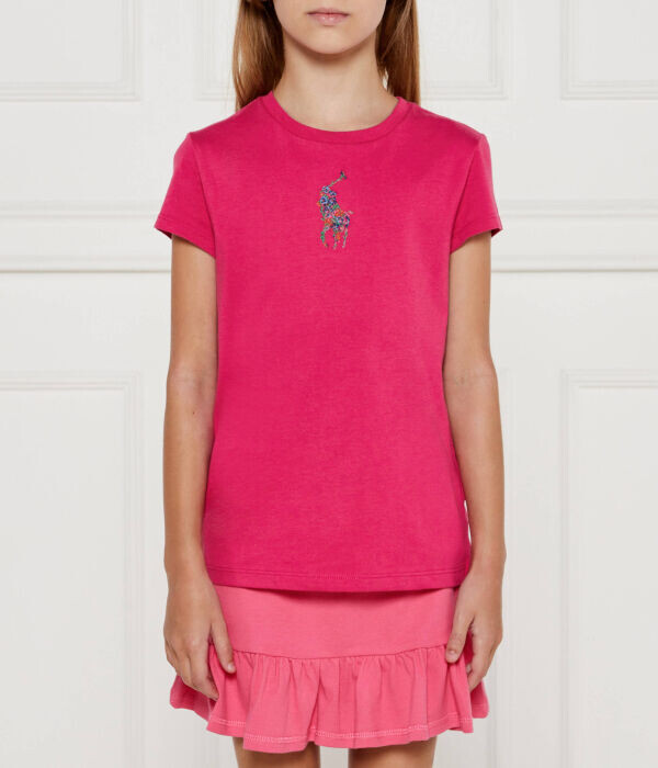 

Футболка детская Polo Ralph Lauren с логотипом бренда, розовый