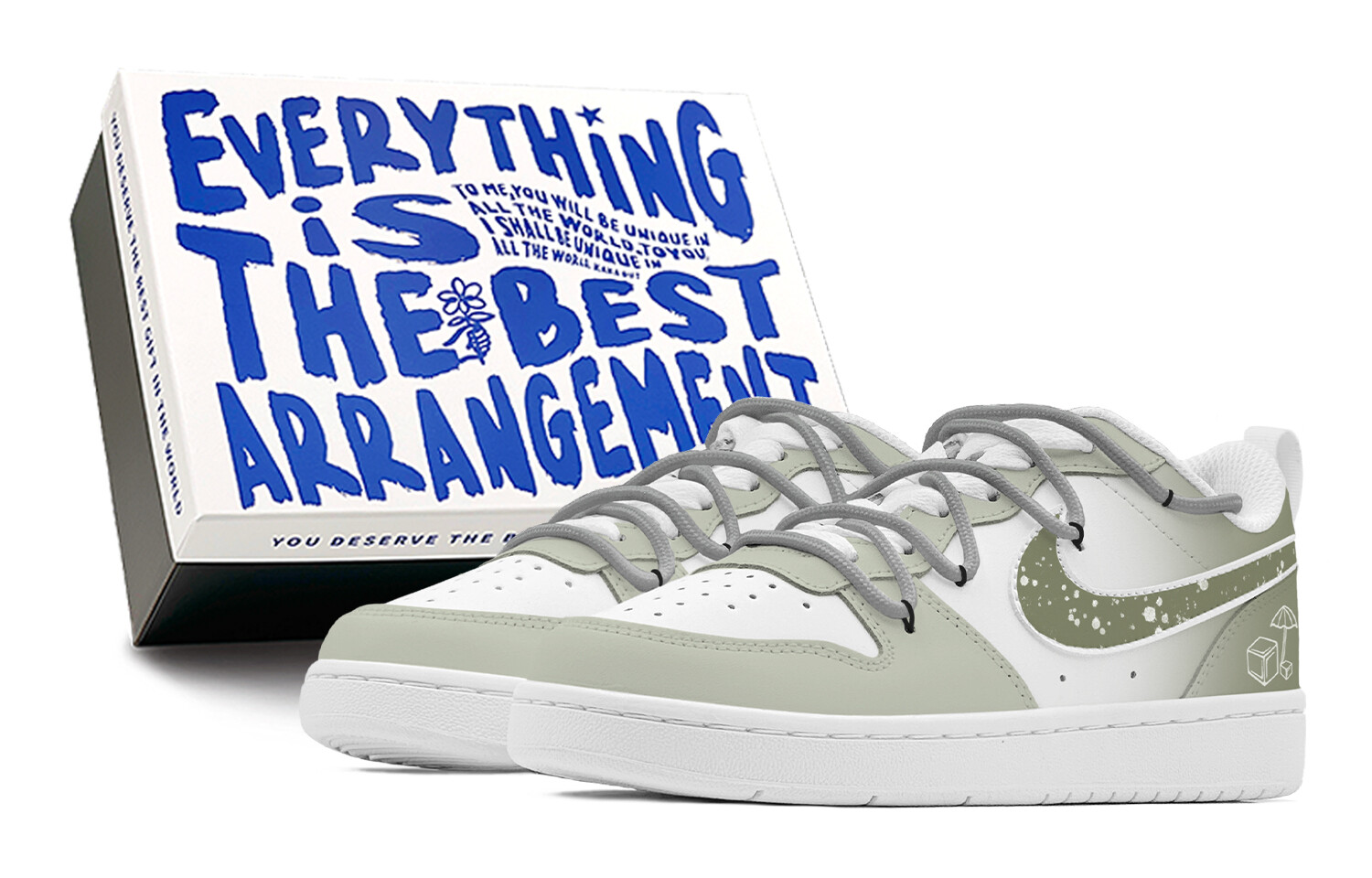 

Кроссовки Nike Court Borough Skateboard Shoes Women's Low-Top White, Зеленый, Кроссовки Nike Court Borough Skateboard Shoes Women's Low-Top White