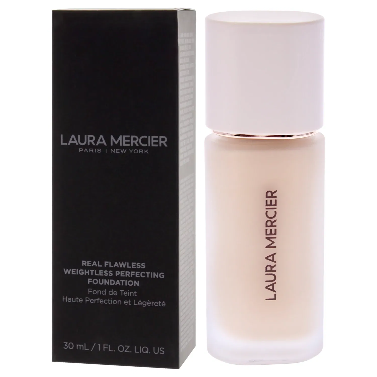 Невесомая тональная основа Real Flawless Weightless Perfecting Foundation - 0N1 Silk от Laura Mercier для женщин - 28 г, 1 Oz — фото 4