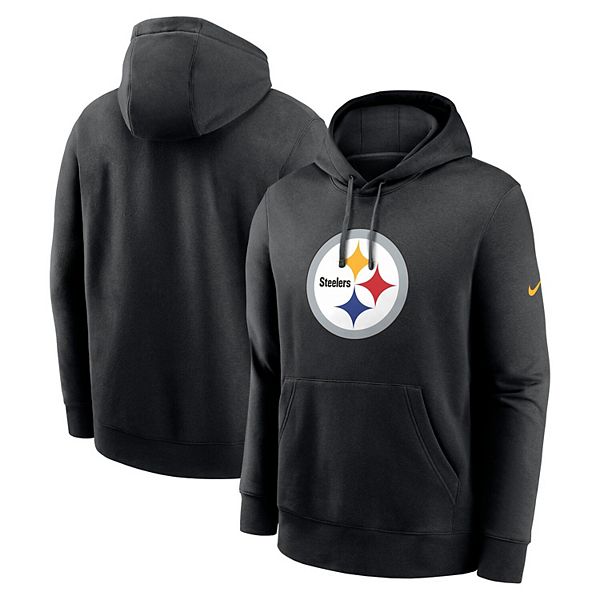 Толстовка с капюшоном Men's black pittsburgh steelers club logo pullover Nike — фото 2