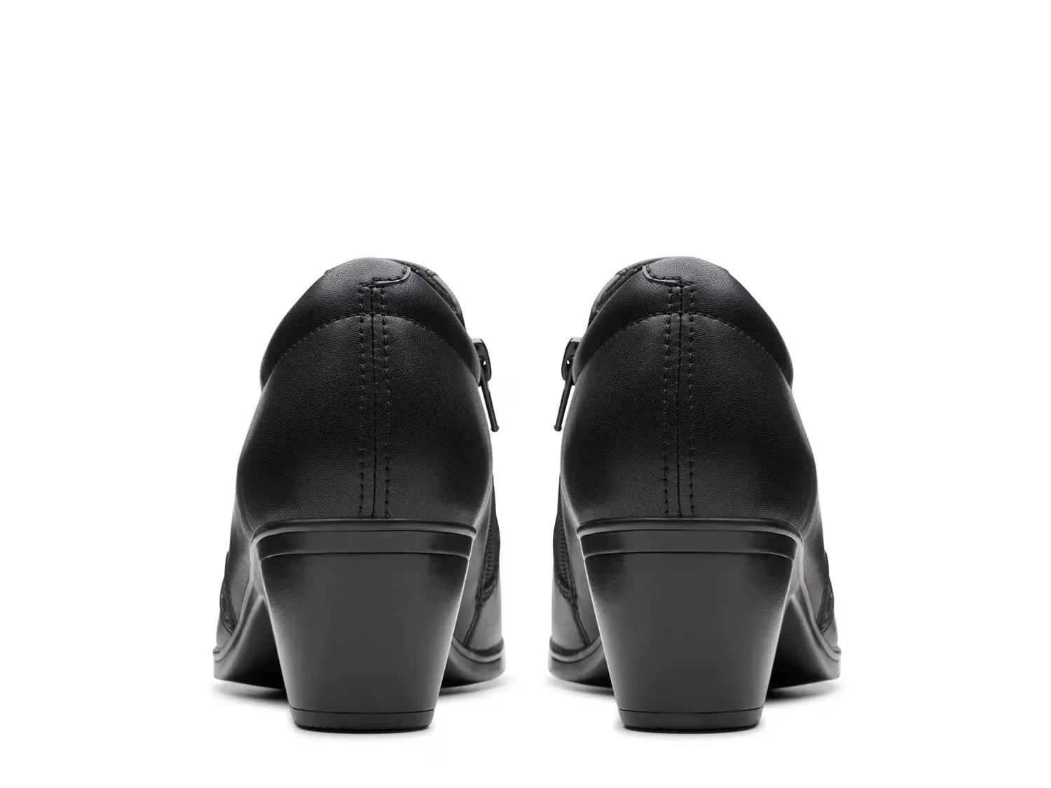Ботильоны женские Clarks Emily Reyna кожаные на блочном каблуке, черный — фото 3