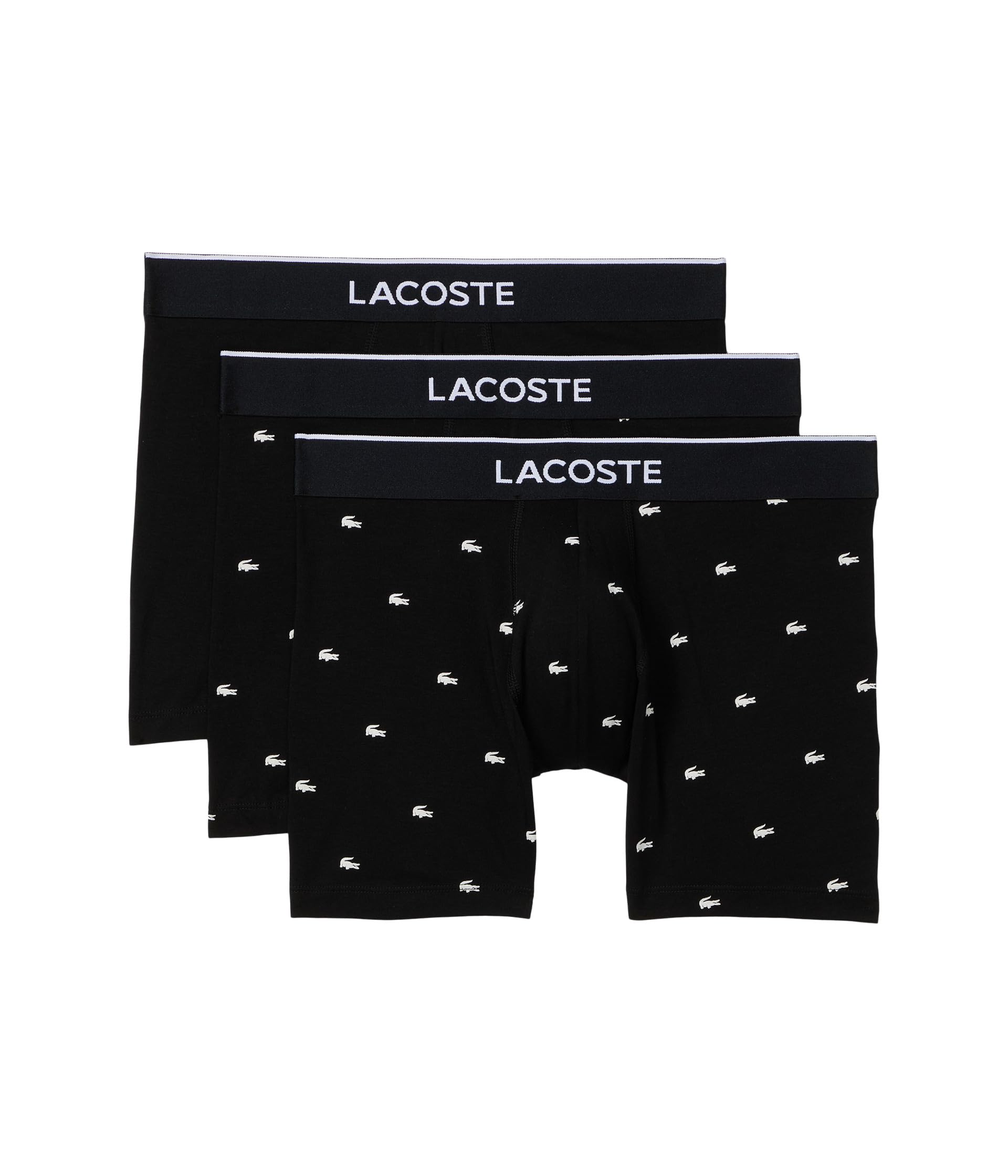 

Трусы-боксеры Lacoste 3-Pack Cotton Boxer Briefs, черный