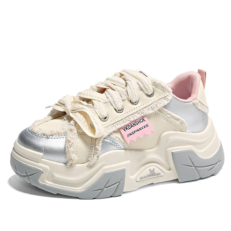 

Кроссовки для образа жизни Женские низкие Yalu, цвет Silver Pink