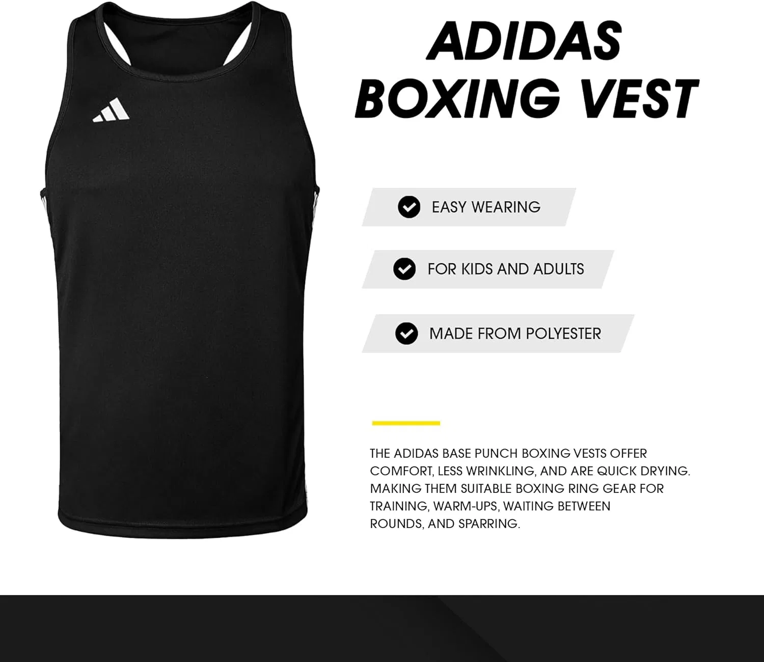 Боксерская футболка adidas Boxing Punch Line Top - одобрена IBA — фото 3