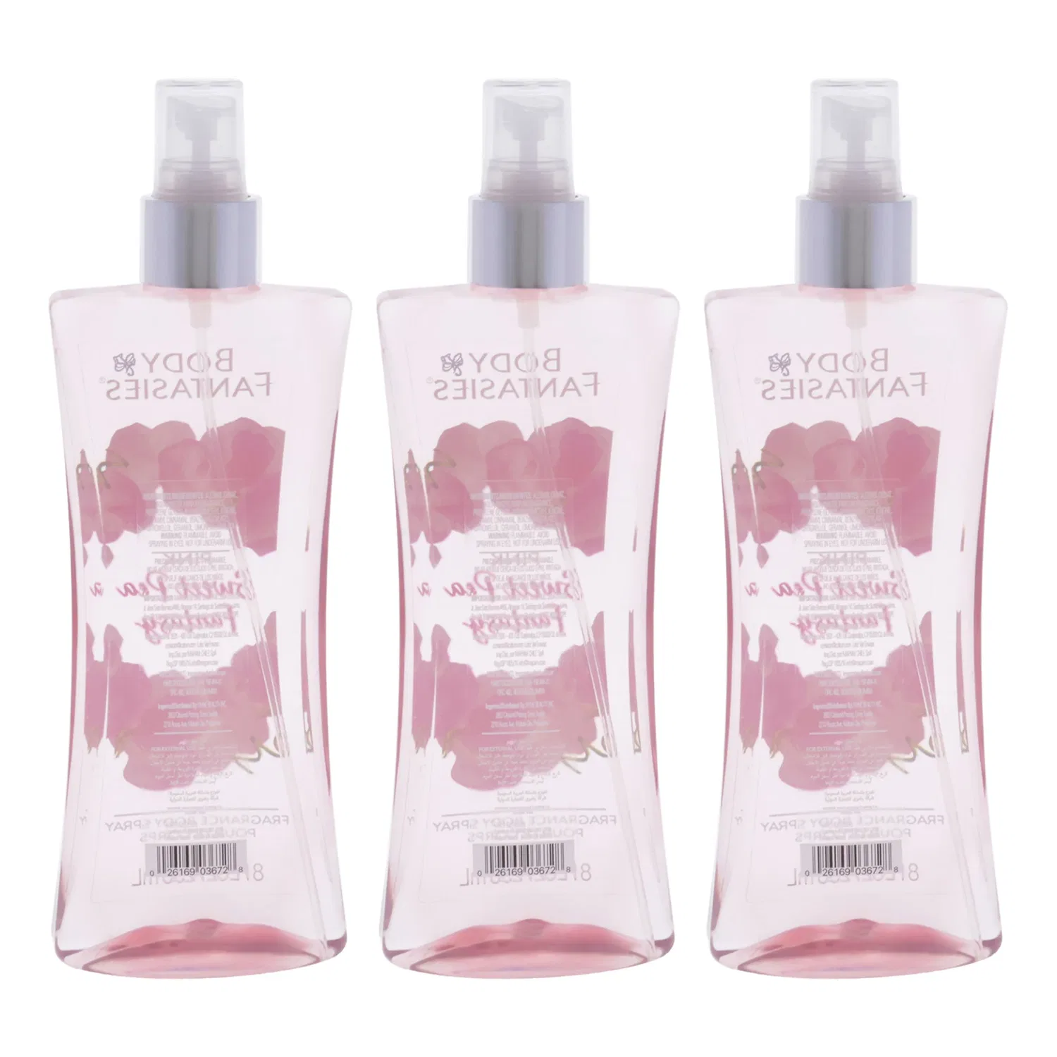 Спрей для тела Pink Sweet Pea Fantasy от Body Fantasies для женщин - 237 мл - упаковка из 3 штук — фото 2