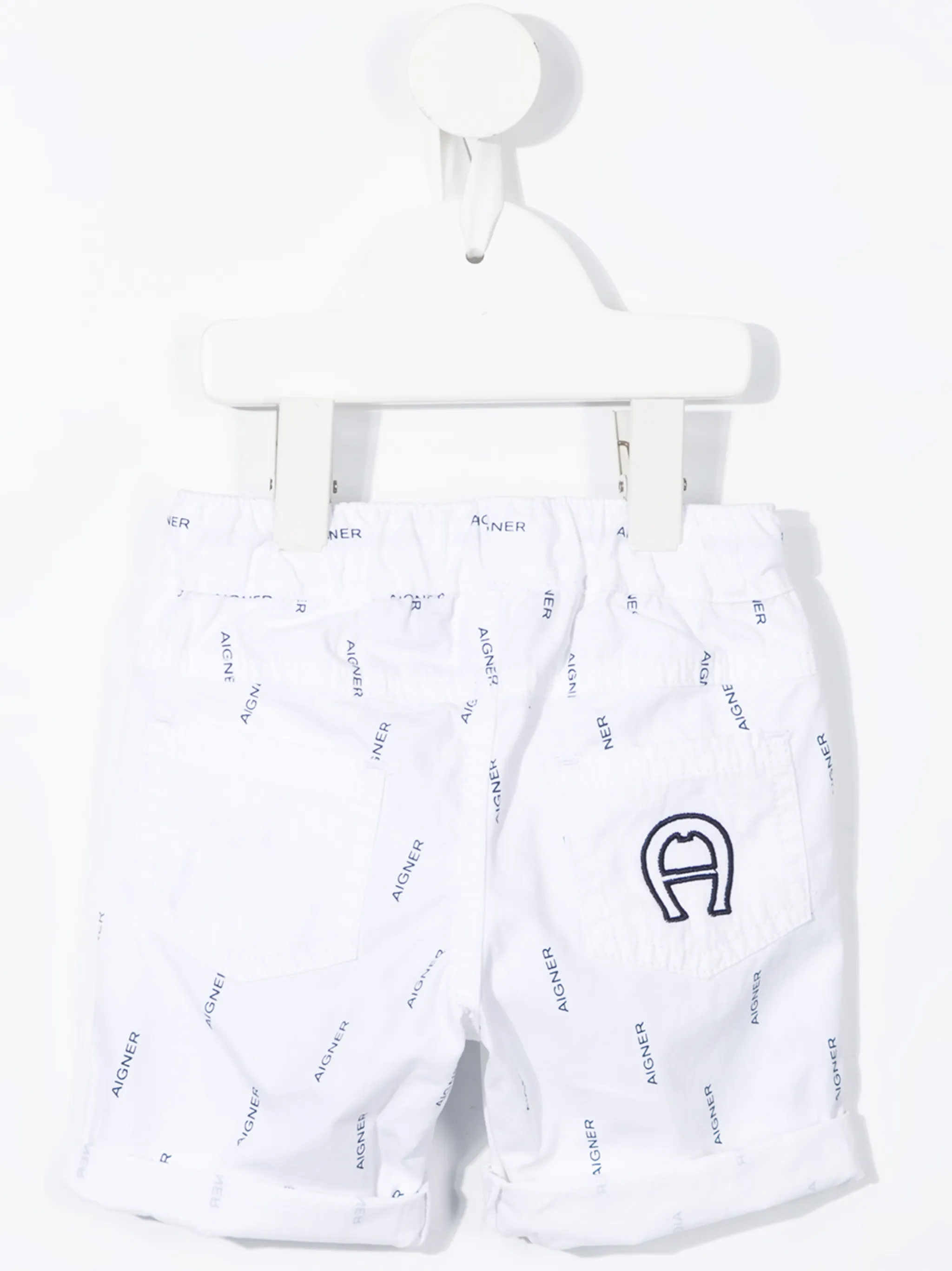 Шорты с кулиской и логотипом Aigner Kids, белый — фото 2