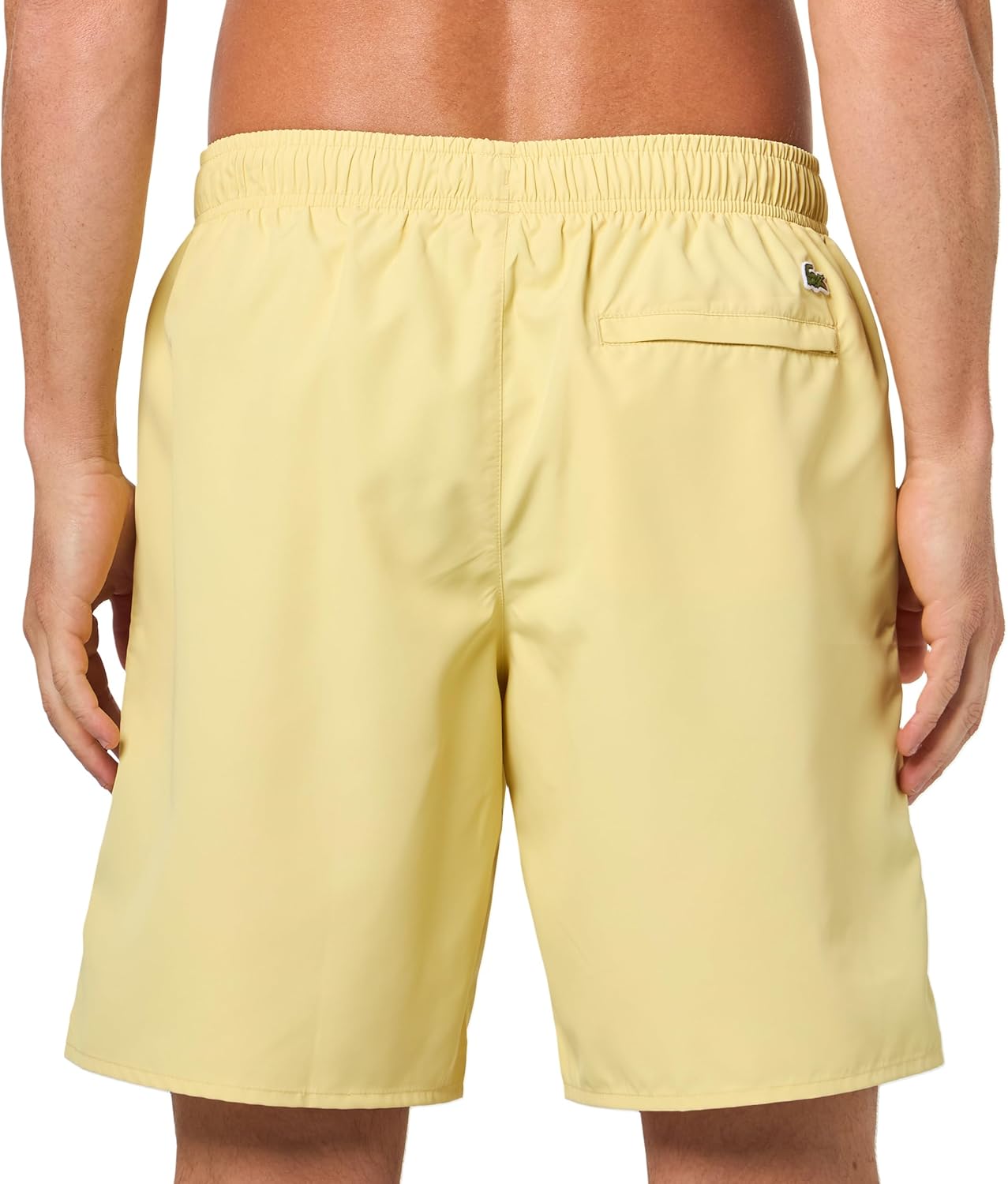 Мужские шорты Lacoste с принтом Stamp, Yellow & Green — фото 2