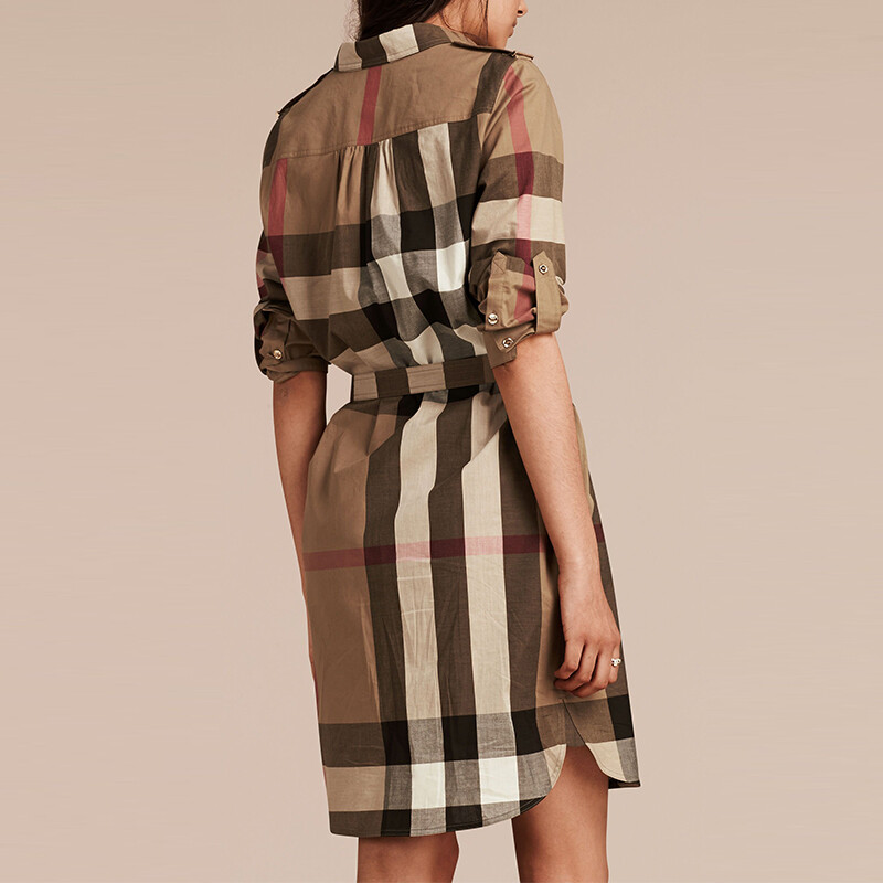 Burberry Женская одежда Платье-шорты, архивный бежевый — фото 4