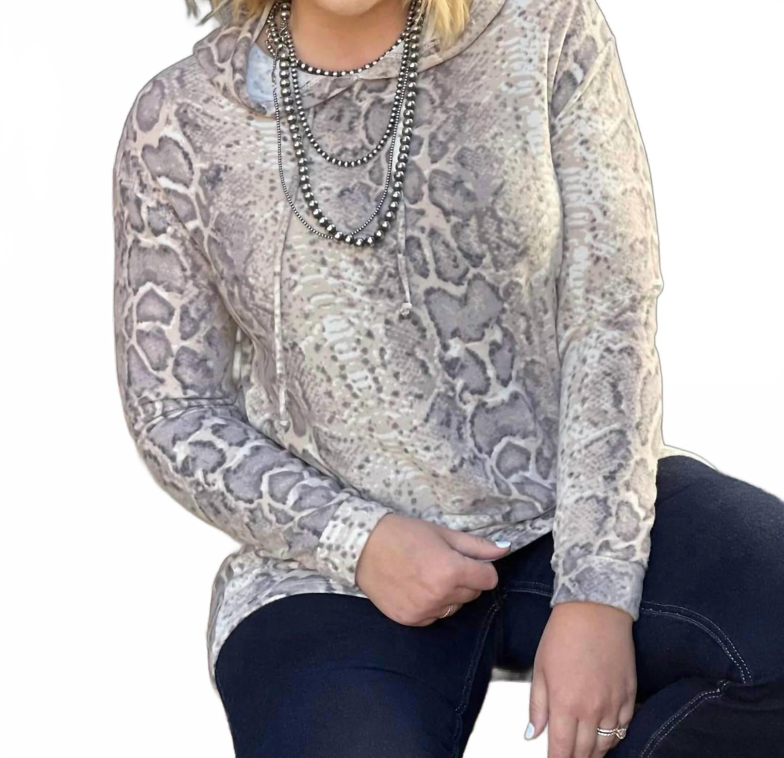 

Раттлер худи с принтом под змеиную кожу Texas True Threads, Snakeskin Print