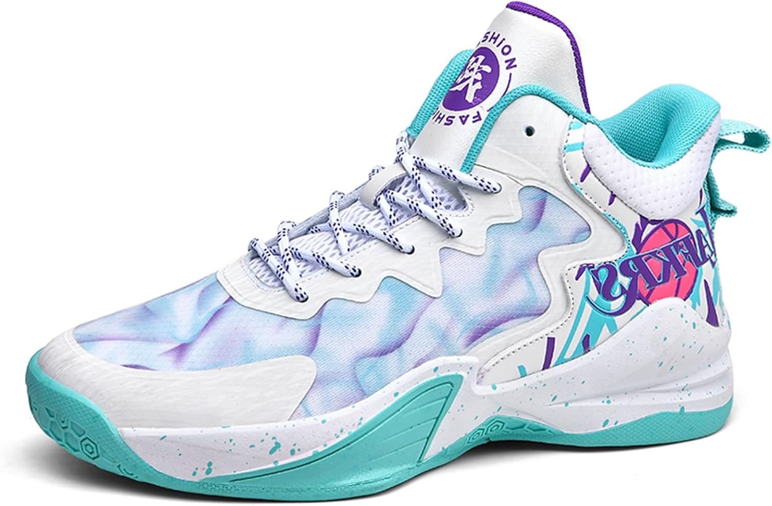 

Мужские кожаные кроссовки на шнуровке, стильные, противоскользящие, легкие, с амортизацией, высокие баскетбольные обувь, подходящие для улицы, баскетбола на кампусе, бега и бадминтона Negyanme, зеленый