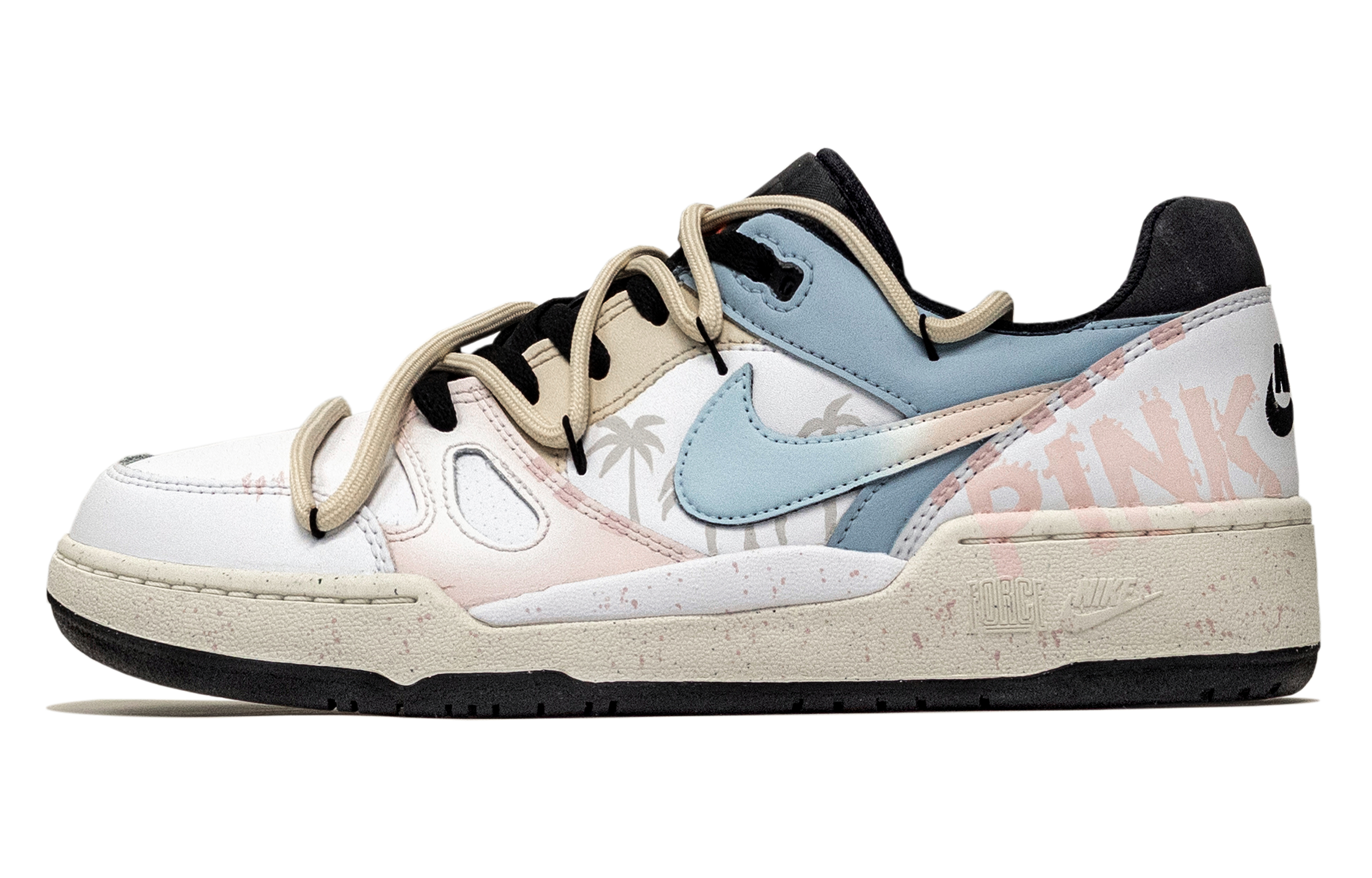 

Nike Кроссовки для скейтбординга Full Force, износостойкие, низкие, мужские, небесно-голубые