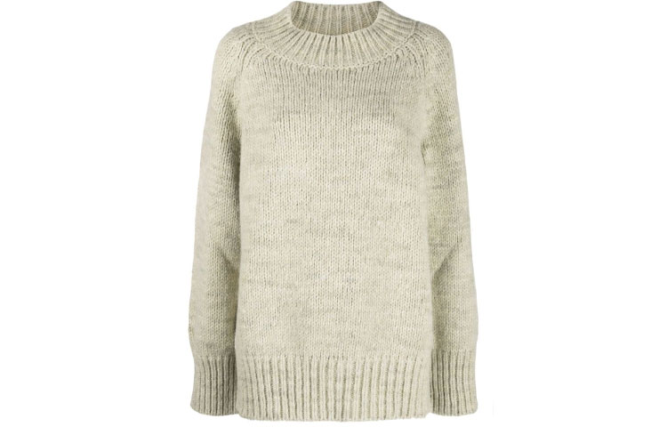 

Толстый вязаный джемпер с круглым вырезом Maison Margiela, Beige Gray
