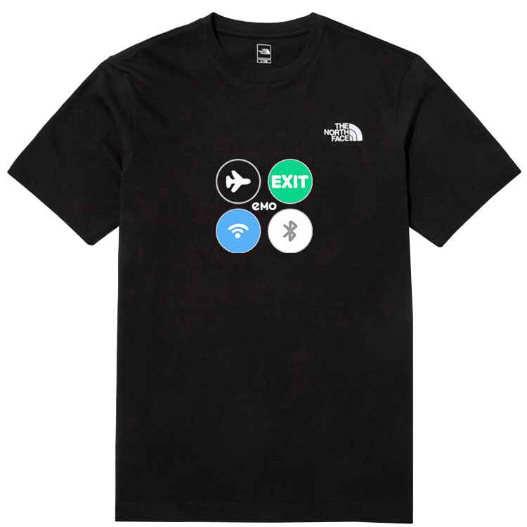 

Футболка унисекс черная The North Face, черный
