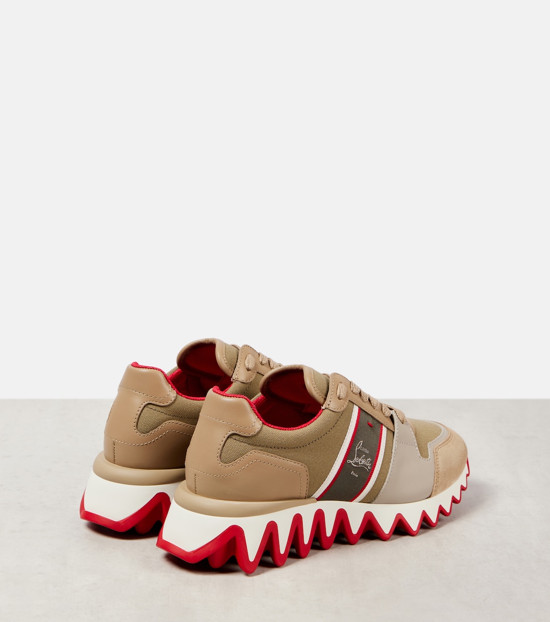 Кроссовки Nastroshark из кожи и парусины Christian Louboutin, Version Saharienne — фото 3